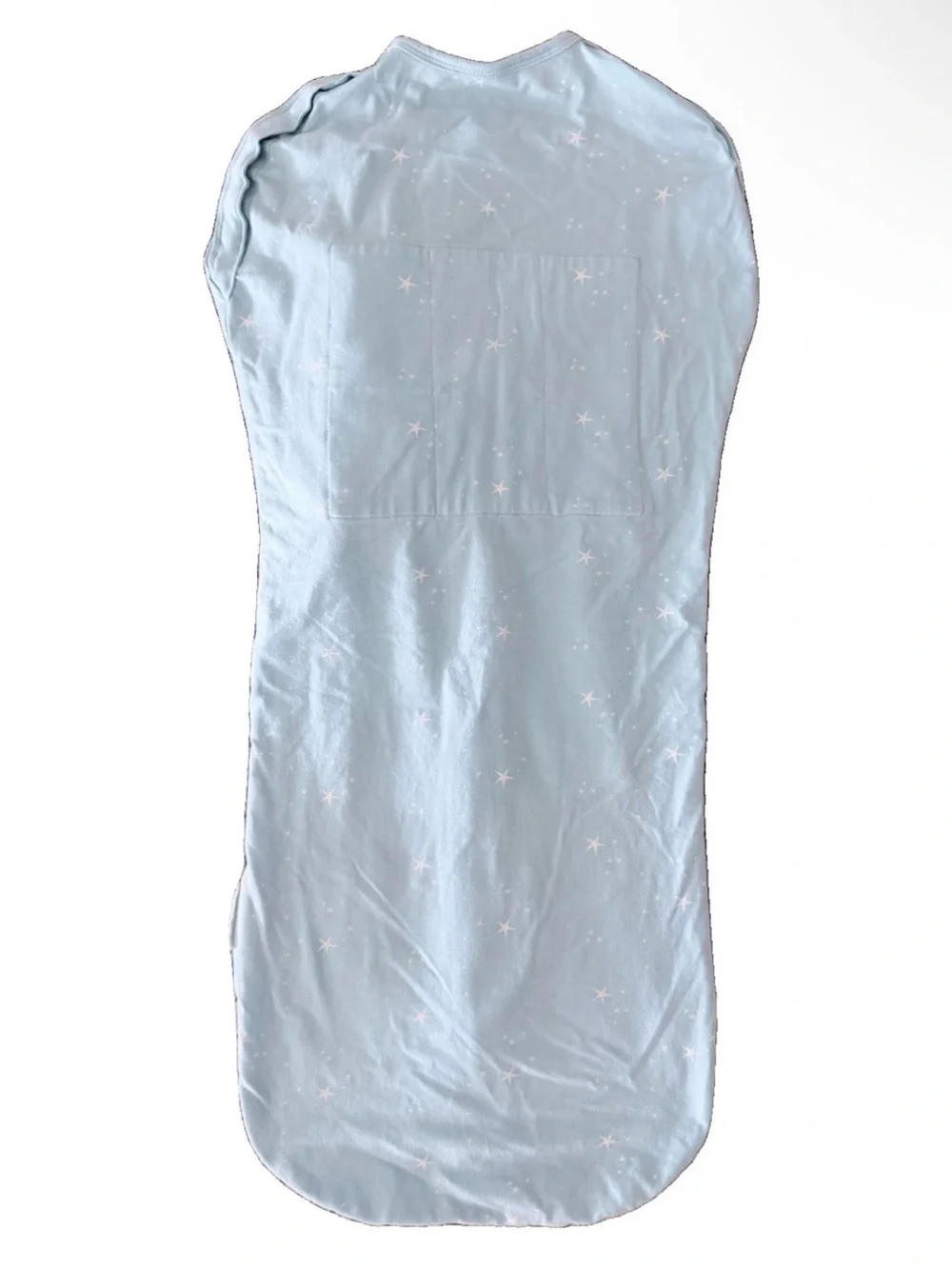 Happiest Baby Sleepea 5 Second Swaddle Large (18-25lb) Light Blue w Stars, EUC